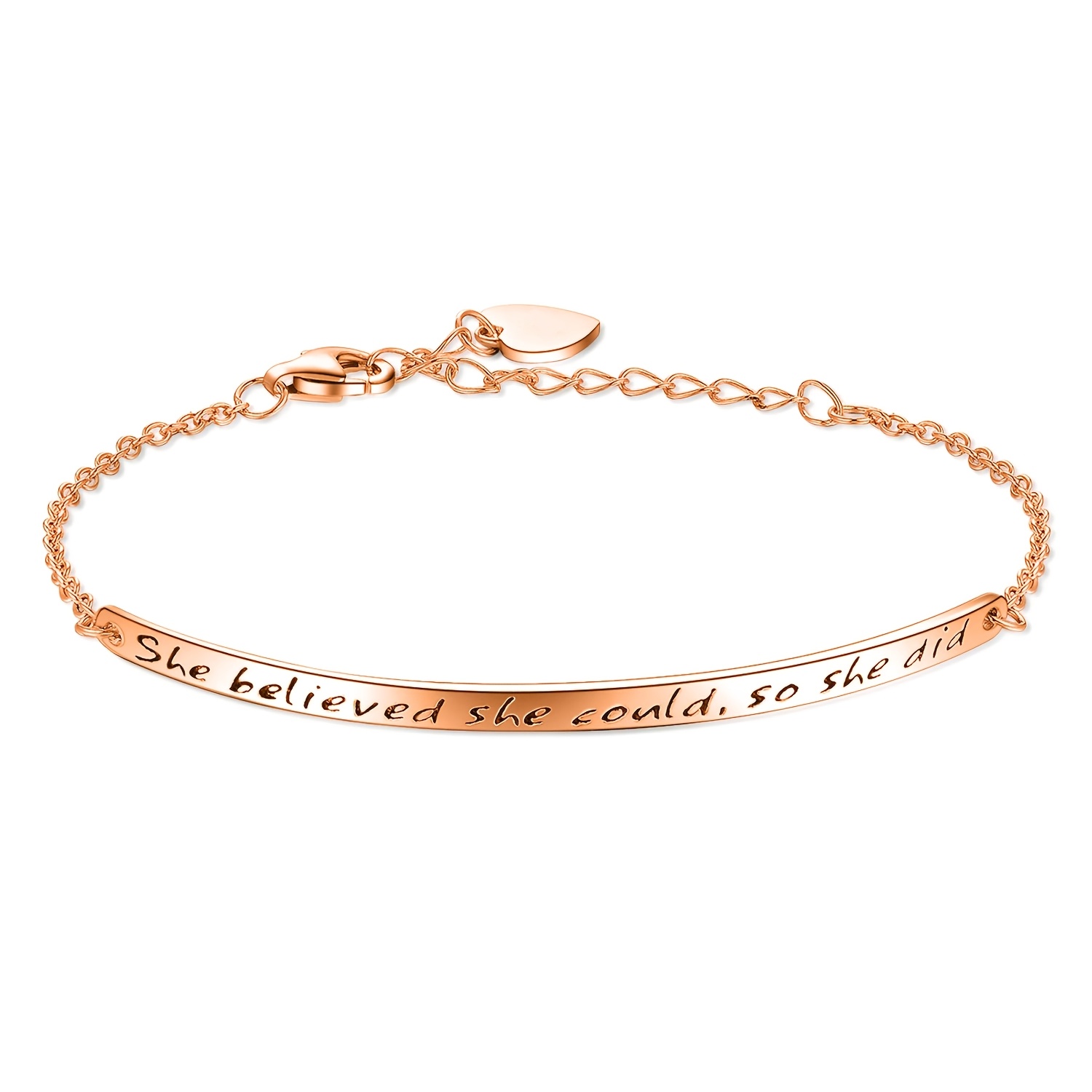 Women's Inspirational Adjustable Stainless Steel Bracelet